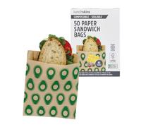 Lunchskins Compostable XL Food Storage Sandwich Bags Chevron, 50 Count