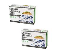 Lunchskins Recyclable + Lockable Paper Sandwich Bags - Shark - Pack of 2