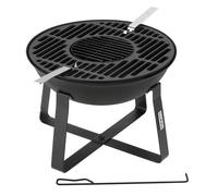 LUND Cast Iron Wood Fire Bowl With Grill Grate 50cm 2-in-1 Outdoor Grill