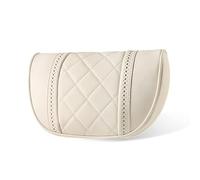 LUNDA Luxury Car Neck Pillow Car Travel Neck Rest Pillows Seat Cushion Support Napa Leather for Mercedes Benz S-Class headrest （Beige）