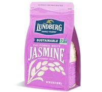 Lundberg Family Farms - California White Jasmine Rice, Floral Scent, Fluffy Texture, Buttery Flavor, Clings When Cooked, Bulk Rice, Pantry Staple, Gluten-Free, Non-GMO, Vegan, Kosher (32 oz, 1-Pack)