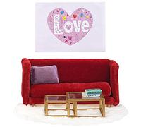 Lundby 60208100 Smaland Living Room Playset (Red)