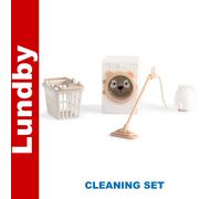 Lundby CLEANING SET Doll's House Laundry Vaccuum 1:18th scale Sweden 60-3069-00