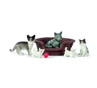 Lundby CAT FAMILY Cat Kittens Basket Bowl Ball Dolls House 1:18th scale Sweden