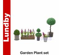 Lundby GARDEN FLOWER SET Planters Pots Bushes Doll's House 1:18th scale Sweden