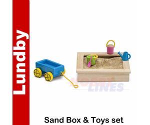 Lundby SANDBOX and TOYS SET Sand Pit with toys Doll's House 1:18th scale Sweden