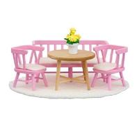 Lundby Smaland 1:18 Scale Dolls House Kitchen Furniture Table Chairs Bench Set