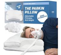 Lunderg Parkin CPAP Pillow for Side & Back Sleepers - The Only Down Alternative with Adjustable Filling & 100% Cotton Case - Reduce Air Leaks & Mask Pressure for Better Sleep - Works with ALL Masks