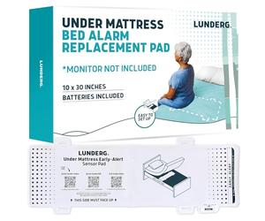 Lunderg Under Mattress Bed Alarm Pad - Pager NOT Included - Wireless Invisible Replacement or Extra Sensor Pad - For Lunderg Under Mattress Bed Alarm System Owners