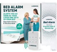 Lunderg Wireless Bed Alarm System for Elderly - Alerts When they Get Up | No in-Room Alarm to Frighten Your Loved One, Fall Prevention for Dementia Care & Elderly Safety, Trusted US Company