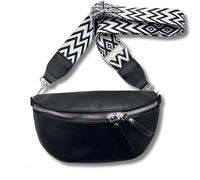 Lundholm Styrsö Series Women's Festival Black Waist Bag Strap with Shoulder Strap for Bag Gift for Girlfriend Scandinavian Design Styrsö Series Black