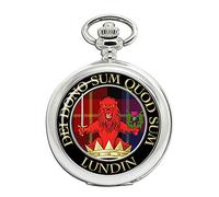 Lundin Scottish Clan Crest Full Hunter Pocket Watch