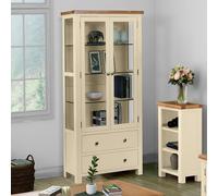 Lundy Display Cabinet - 2 Door - Ivory Painted