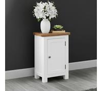 Lundy Small Hall Cabinet - 1 Door - White Painted