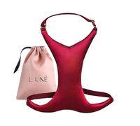 L'UNē Anti-Wrinkle Neckline Bra | Satin and Lace Sleep Bra | Anti-Aging Lingerie | Anti-Wrinkle Chest Wet | One Size, Burgundy red, One Size