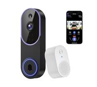 Lunelyx 1080P Wireless Video Doorbell Camera, Smart Security Doorbell Camera, Cloud Storage,AI Human Detection, Instant Alert, Night Vision, Two Way Audio, 2.4G WiFi Only