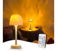 Lunena Lamps for Bathroom, 16 Color LED Sunset Water Ocean Light Projector, RGB Ambient Night Lights, Remote & Touch Control, Soft Lighting or Immersive Ripple Projection (16 Colors+Remote)