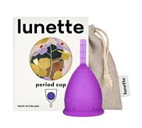 Lunette Menstrual Cup Reusable BPA Free Period Cup with 12-Hour Leak Free Comfort - Soft 100% Medical-Grade Silicone - Eco-Friendly Pad & Tampon Alternative - Vegan - Made in Finland - Size 1 Violet