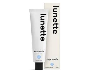 Lunette Menstrual Cup Wash - pH-Balanced Period Cup & Disc Cleanser - Vegan & Silicone-Safe - Lemon & Eucalyptus Scent - Travel-Friendly & Eco-Friendly Tube - Made in Finland, 100 ml / 3.4 Fl Oz