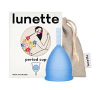 Lunette Period Cup - Menstrual Cup with 12h Leak-Free Comfort - Soft 100% Medical-Grade Silicone - Eco-Friendly Pad & Tampon Alternative Reusable for 10 Years - One-for-One Donation - Size 1 Blue