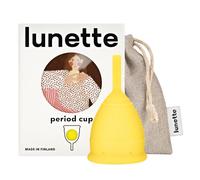 Lunette Period Cup - Menstrual Cup with 12h Leak-Free Comfort - Soft 100% Medical-Grade Silicone - Eco-Friendly Pad & Tampon Alternative Reusable for 10 Years - One-for-One Donation - Size 1 Yellow