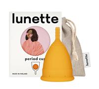 Lunette Menstrual Cup - Best Reusable Period Cup - Wear for 12 Hours and Reuse up to 10 Years, Orange Size 2 for Moderate to Heavy Flow