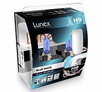 LUNEX H9 Blue White 709 Headlight Halogen Bulbs White Color 12V 65W PGJ19-5 3700K duobox (2 units)