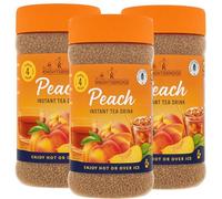 LUNEXA Bundle - Peach Instant Tea Drink 400g (Pack of 3) | Makes 12 Litres | Fruity Instant Iced Tea Powder | Enjoy Hot or Over Ice