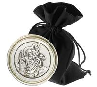 LUNEXUS Christopher Car Magnet Diameter 3.0 cm - Saint Christopher Car Plaque - Blessed - Patron Saint Drivers - Christopher Car Pendant - Guardian Angel Car Magnet - Car Lucky Charm