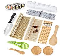 Luney Sushi Making Kit, All in One Sushi Roller Set Maker Kit with Bamboo Rolling Mat, Bazooka, Chopsticks Holders, Rice Paddle, Avocado Slicer for Beginners, Kids, Family, Friends, Home
