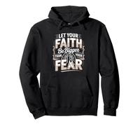 Lung Cancer Awareness Let Your Faith Be Bigger Than Fear Pullover Hoodie