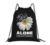 Lung Cancer Awareness Month Unisex String Backpack Waterproof Swimming Bag Large Gym Sack For Beach Climbing Gym