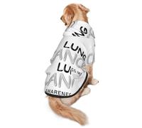 Lung Cancer Awareness Month White Ribbon Dog Costumes Puppy Hoodies Pullover Sweatshirt Winter Coat Pet Clothes For Small Dogs Cats L