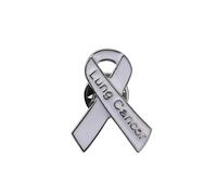 Lung Cancer Awareness Pin White Ribbon Pin Lung Cancer Awareness Jewelry Lung Cancer Survivor Gift (Lung Cancer Pin)
