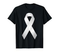 Lung Cancer Awareness White Ribbon Men Women Boys & Girls Value Graphic T-Shirt
