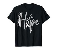 Lung Cancer Awarness White Ribbon arrior Hope Men Women T-Shirt