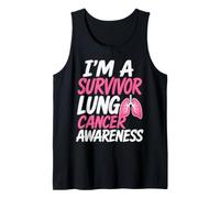 Lung Cancer Survivor White Ribbon Awareness Tank Top