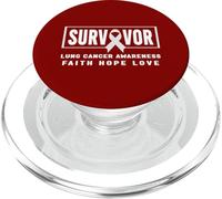 Lung Cancer Survivor - White Ribbon, Lung Cancer Awareness PopSockets PopGrip for MagSafe