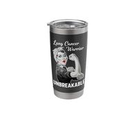 Lung Cancer Warrior Unbreakable Spirit for Survivors and Stainless Steel Insulated Tumbler