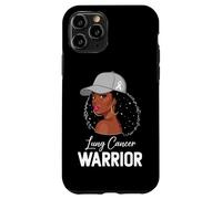 Lung Cancer Warrior White Ribbon Awareness Support Case for iPhone 11 Pro