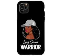 Lung Cancer Warrior White Ribbon Awareness Support Case for iPhone 11 Pro Max