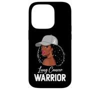 Lung Cancer Warrior White Ribbon Awareness Support Case for iPhone 14 Pro