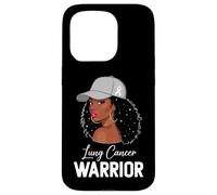Lung Cancer Warrior White Ribbon Awareness Support Case for iPhone 15 Pro