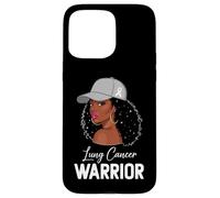 Lung Cancer Warrior White Ribbon Awareness Support Case for iPhone 15 Pro Max