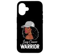 Lung Cancer Warrior White Ribbon Awareness Support Case for iPhone 16