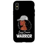 Lung Cancer Warrior White Ribbon Awareness Support Case for iPhone X/XS