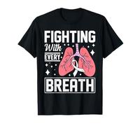 Lung Cancer White Ribbon Pulmonary Lung Cancer Awareness T-Shirt