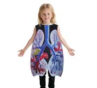 Lung Costume - 79x82cm Kids 105x108cm Adults Role-Play Outfit, Polyester Educational Respiratory System Suit, Anatomical Design | Science Classroom Demonstrations and Role-Playing Activities