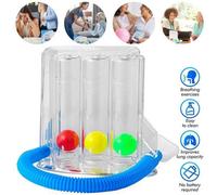 Lung Exerciser 3 Balls Incentive Spirometer Easy-To-Use Breathing Trainer Clear