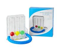 Lung trainer with 3 colourful balls, deep breath trainer, breathing exercise device, breathing trainer for breathing exercises, lung trainer, ideal for speech therapy, occupational therapy and COPD